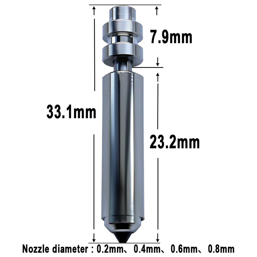 Anycubic Bimetall-Düsen für Kobra X Combo Quick Swap Hotend aus gehärtetem Stahl, Farbe: Silber - Bild 5