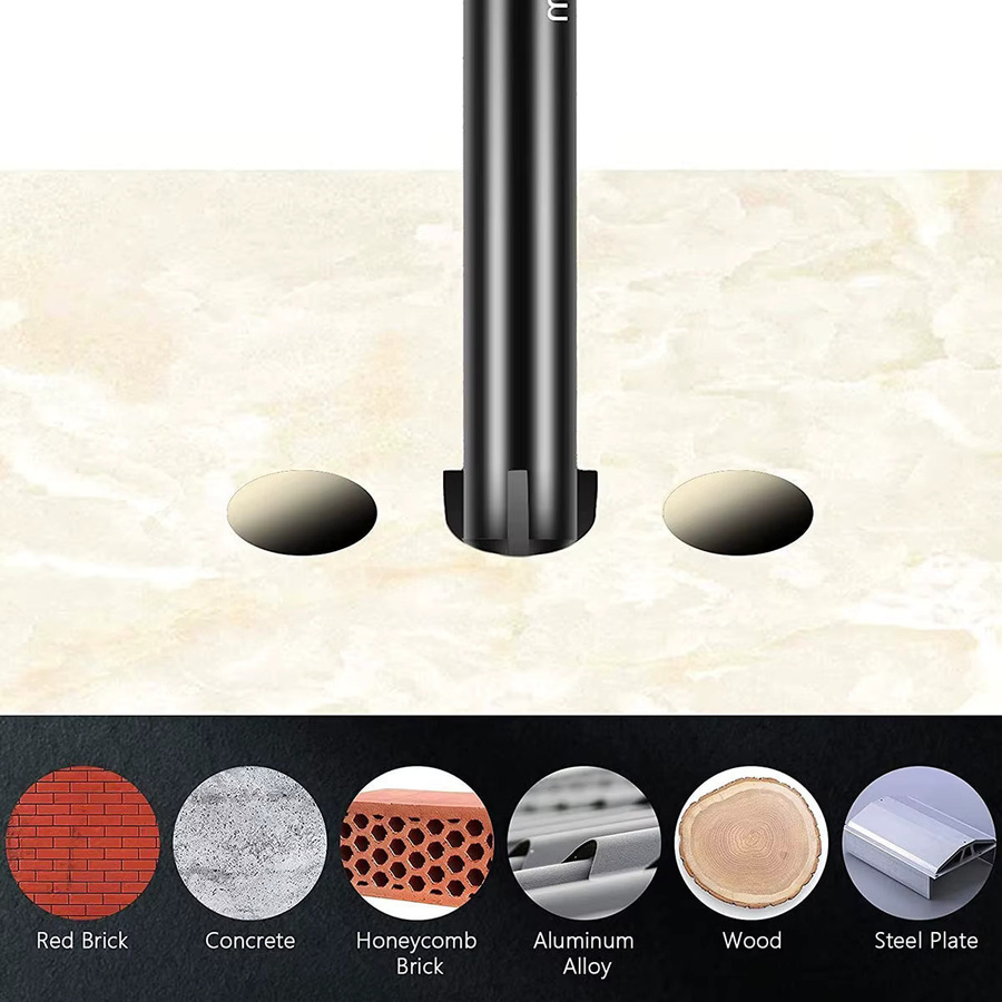 Toorise 10er Set Multifunktions Hartmetall Bohrer mit Kreuz Hex Spitze für Fliesen Porzellan Glas und Spiegel in Schwarz, Durchmesser: 6 mm - Bild 3
