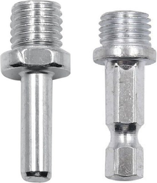 M14 Gewinde-Adapter Set mit Sechskantstange und Bohrer-Winkelgrinder in Silber - Bild 1