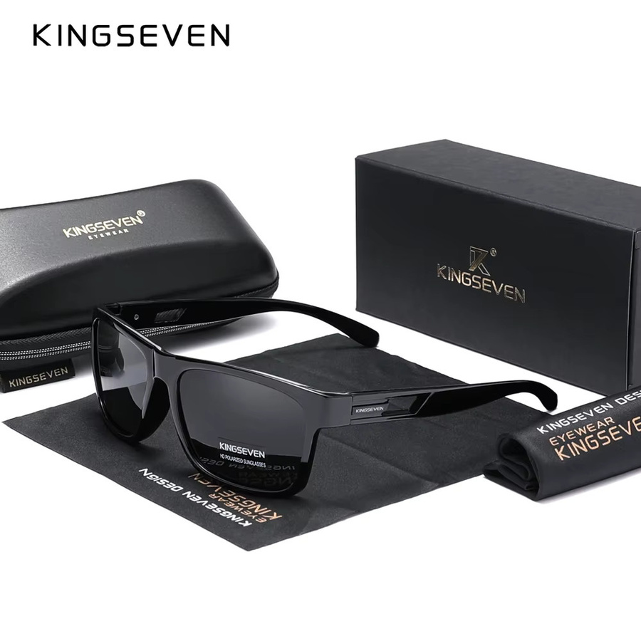 Kings even trend Sonnenbrille, Unisex, Vollrand, rechteckig, Kunststoff, polarisiert - Bild 2