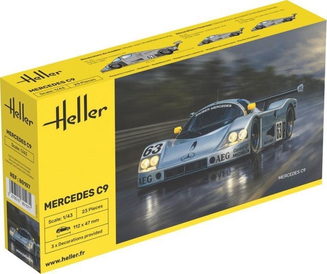 Heller Mercedes C9, Fahrzeug, 1:43, Weiß, Kunststoff - Bild 1