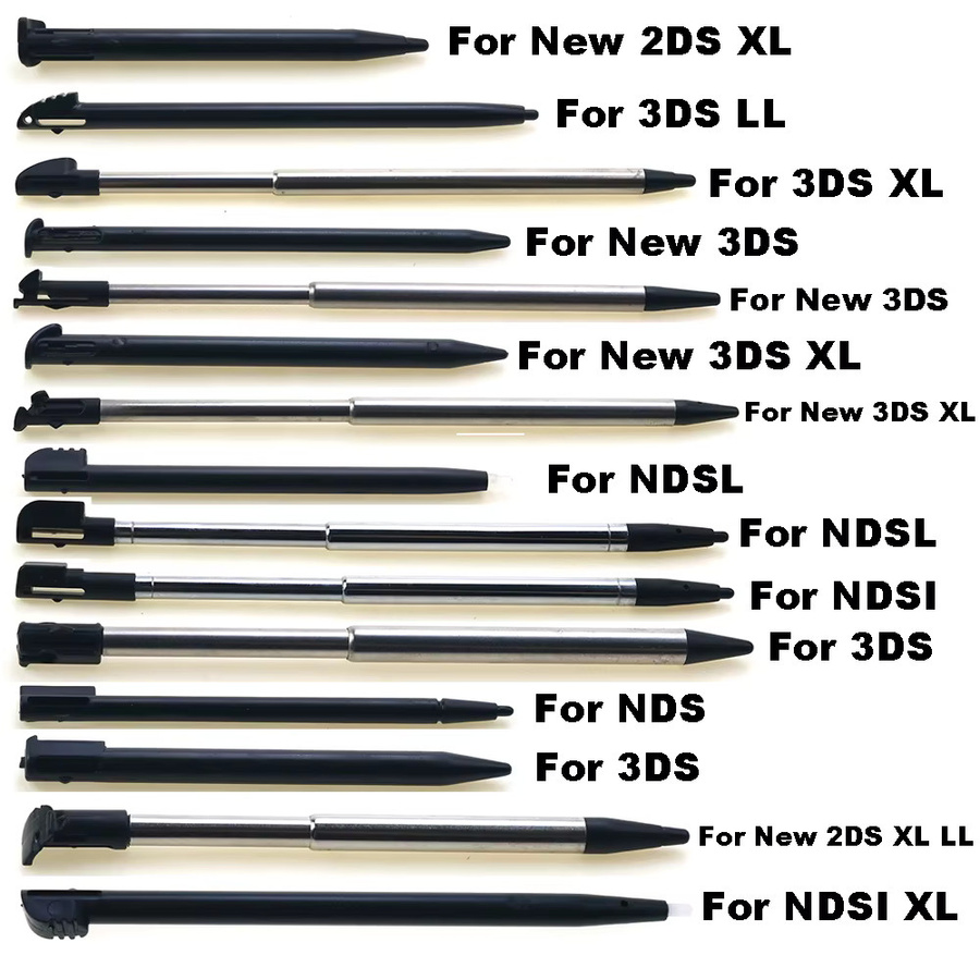 Teleskop Stylus Touchscreen Stift aus Metall und Kunststoff in Schwarz für Nintendo 2DS, 3DS, XL, NDSL und NDSi - Bild 3