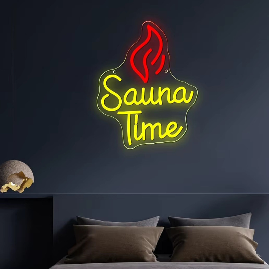 Sauna Time Dimmbares LED-Neonlicht Multicolor zur Wandmontage für Wellnessraum und Spa, B/H: 33,0 x 26,0 cm - Bild 3