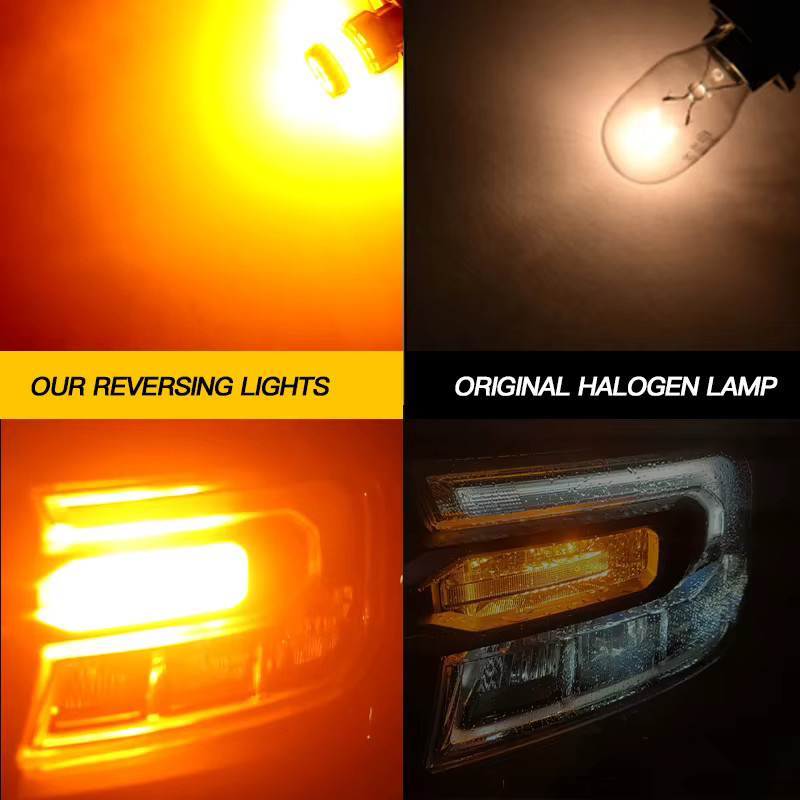 SAARMAT 2er Set LED Blinker Glühbirnen PY21W BAU15S 1156 Canbus Fehlerfrei in Silber für Ford Focus 2 3 4 - Bild 3