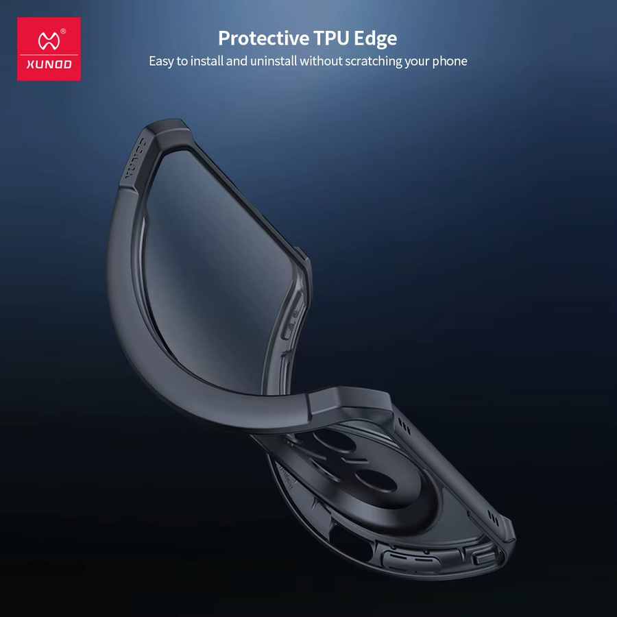 Xundd Schutzhülle für Huawei Mate 70 und Huawei Mate 70 Pro Plus, stoßfeste Airbag-Schale mit magnetischer Standfunktion, transparent/schwarz - Bild 4