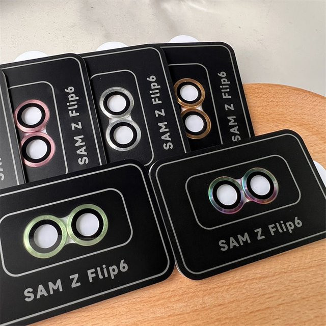 Samsung Metall Ring Kamera Schutz Abdeckung für Z Fold/Flip 7/6/5/4/3 in Schwarz - Bild 1