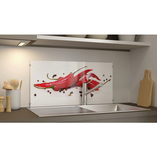 NOVADOORS Glasboard Fiery Chili + Pepper, mehrfarbig, Glas, glänzend - Bild 1