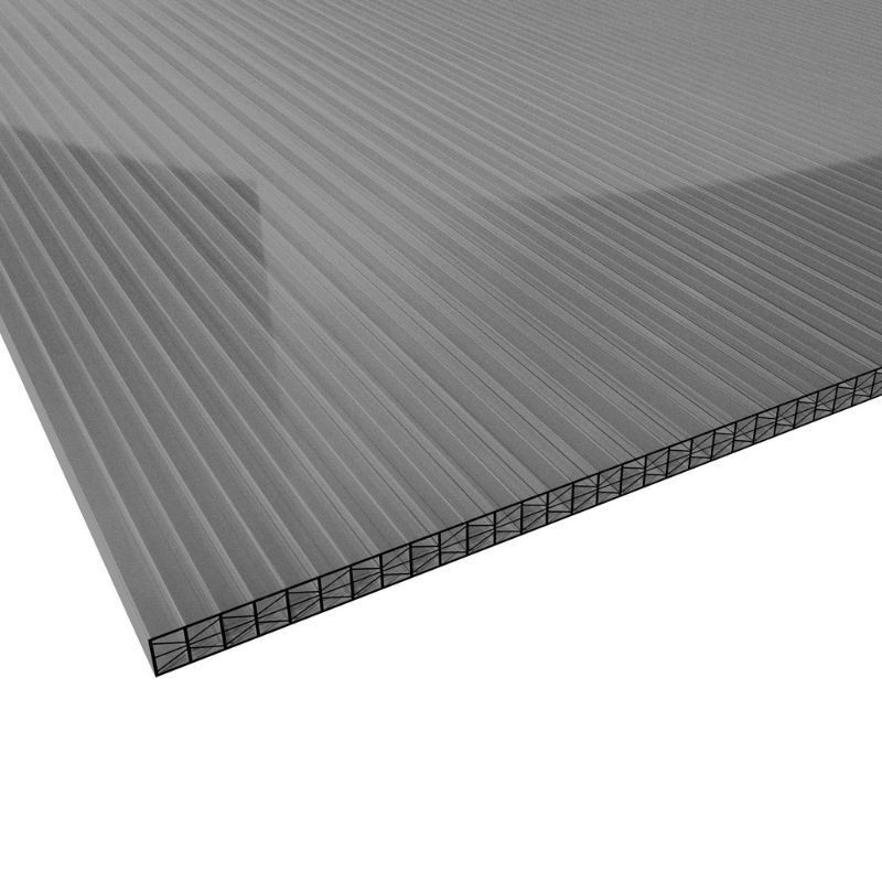 Friedrich von Lien AG Stegplatte Polycarbonat mit X-Struktur, 16 mm, Breite: 98 cm, anthrazit - Bild 1