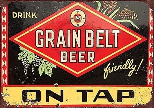 Kexle Vintage Metallschild Grain Belt Beer Wanddeko Multicolor B: 30,48 cm x H: 20,0 cm - Bild 1