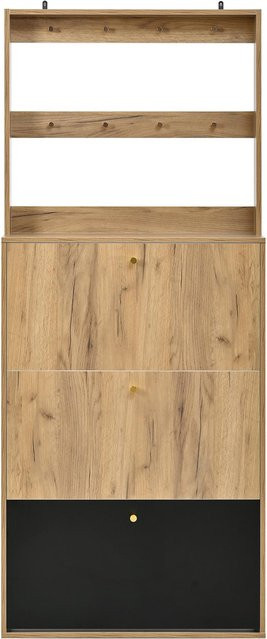Moderner Schuhschrank von RN Store in Multicolour mit Kippfächern und Regalböden, B/T/H: 75 x 24 x 180 cm - Bild 1