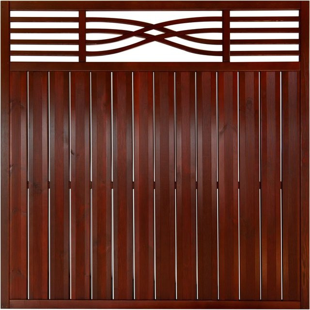 Zaunelement Malaga von Andrewex aus Nadelholz in Braun, B/H: 180 x 180 cm - Bild 1