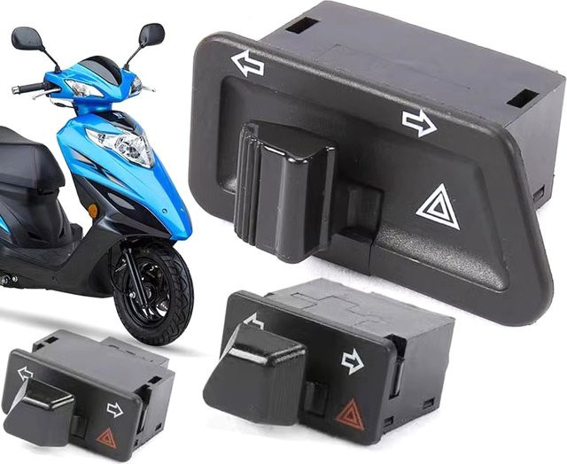 JINHF Elektrische Motorrad Warnleuchten mit Dual-Blitz Schalter und Blinker Licht in Schwarz - Bild 1