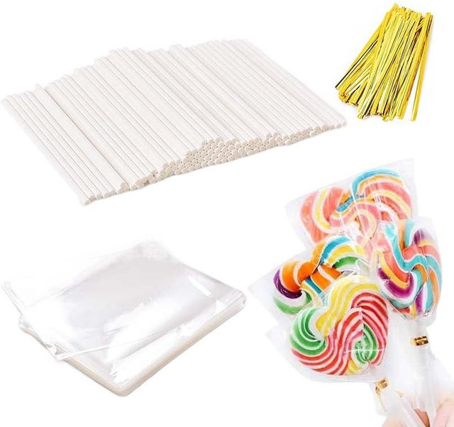 TMZ Lollipop Sticks aus Kunststoff für Lutscher und Cake Pops als Zubehör für Desserts und Candy Making - Bild 1