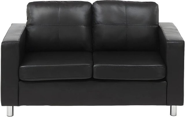Vente-unique Sofa Ackley in Schwarz aus Kunstleder mit 140 cm Breite - Bild 1