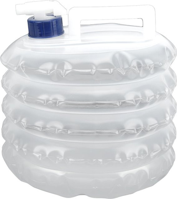 TOMTOP JMS Faltbarer Wasserbehälter mit Zapfhahn in Weiß und Transparent für Outdoor-Camping - Bild 1