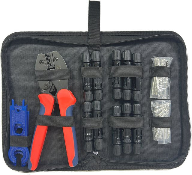 Professionelles Solar PV Tool Kit LY-2546B mit Crimpzange und Schraubenschlüssel für die Installation von Solarpanels und PV-Systemen, Mehrfarbig - Bild 1