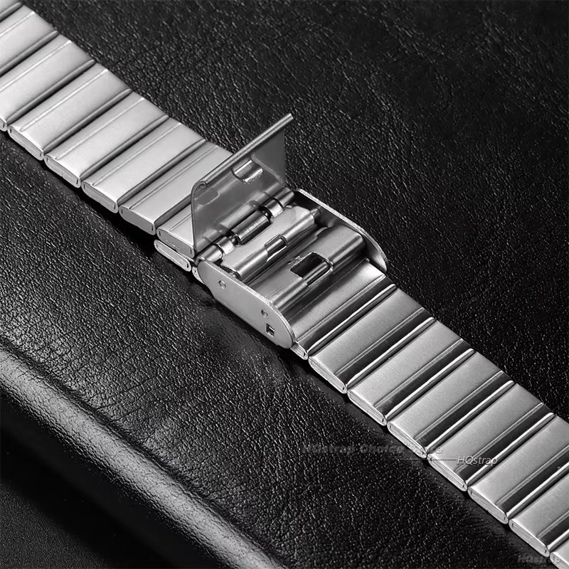 HQstrap Uhrenarmband Edelstahl, Silber, Vintage, Unisex, 18mm 20mm - Bild 3