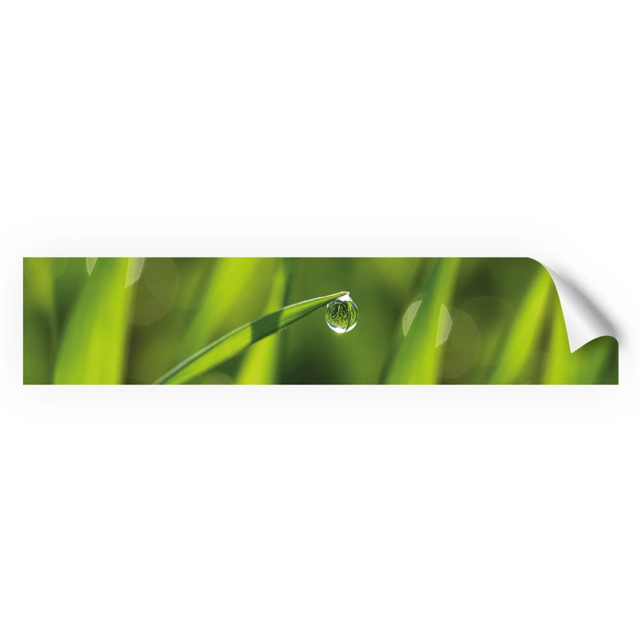Myspotti Küchenrückwandfolie Tautropfen in Grün mit Fliesenoptik, selbstklebend, B: 280 cm, H: 60 cm - Bild 2