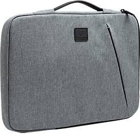 Exacompta Business Laptophülle für Laptops 13-14 Zoll, gepolstert mit Griff und Reißverschlussfach, Grau, B: 37 cm, T: 2,5 cm, H: 28 cm - Bild 1