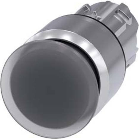 Siemens Pilzdrucktaster 3SU1051-1AA70-0AA0 in Schwarz und Transparent mit IP66 Schutzart - Bild 1