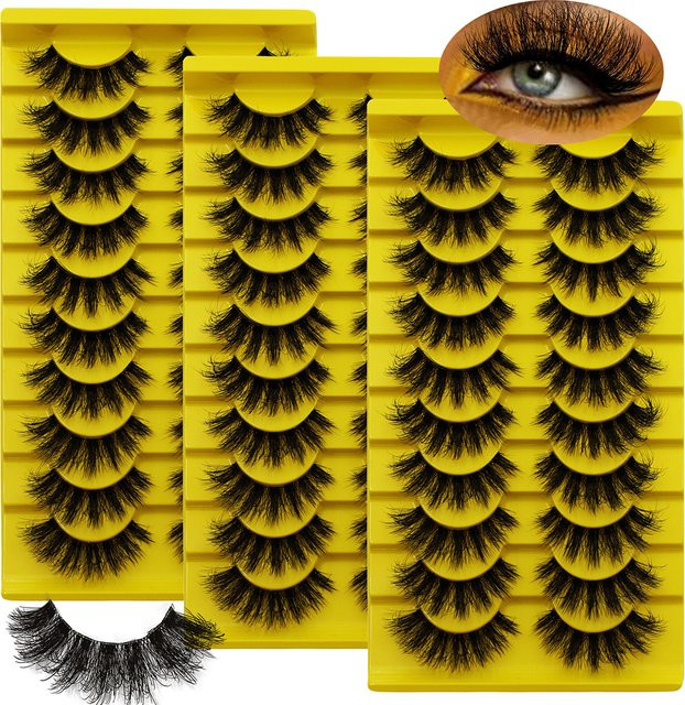 JIEFUXIN Künstliche Wimpern, 30 Paar, Unisex - Bild 1