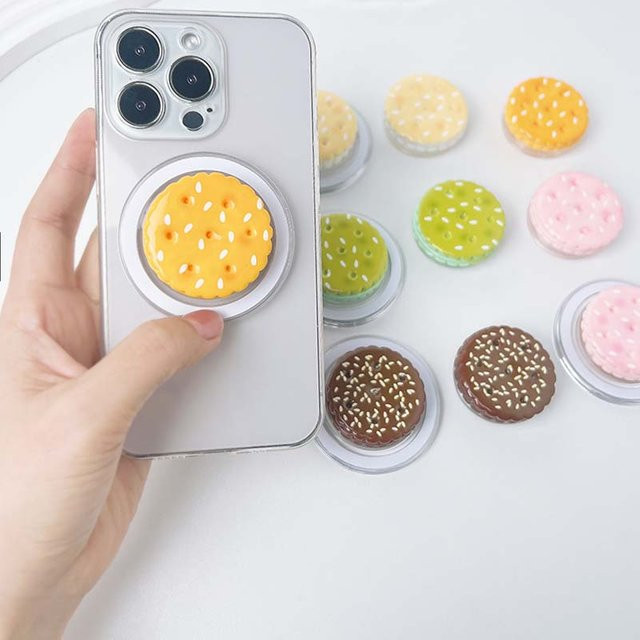 Bobonda Macaroon Cookies Handyhalter aus Harz, Magnetisch und Selbstklebend, Multicolour und Grün, Kompatibel mit MagSafe iPhone und Samsung - Bild 1