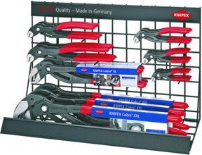 Knipex Cobra Wasserpumpenzangen Sortiment im Verkaufsdisplay, Schwarz-Rot, Stahl - Bild 1