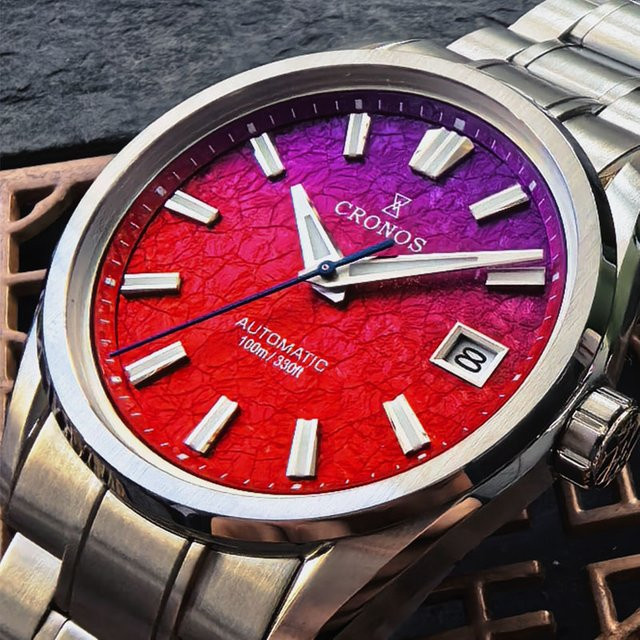 Cronos Armbanduhr Automatik, Edelstahl, Weißes Zifferblatt, 36 mm, Herren - Bild 1