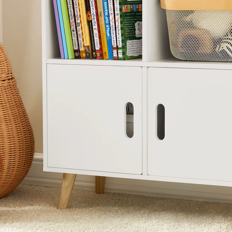 SoBuy Kinderregal mit Haus-Design in Weiß KMB58-W, Bücherregal für Kinder aus MDF und Kiefer, B/T/H: 60 x 30 x 103 cm - Bild 4