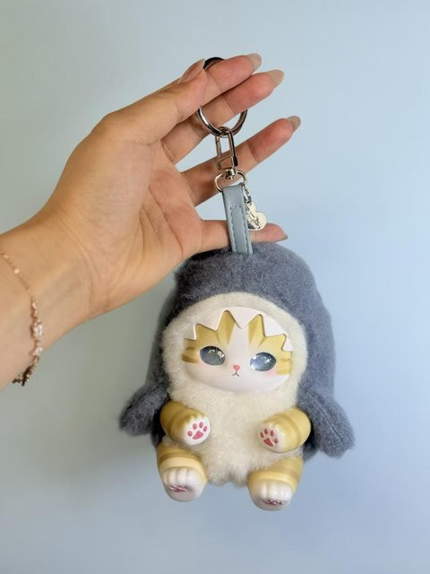 Schlüsselanhänger Haifisch Katze, brown, Unisex - Bild 1