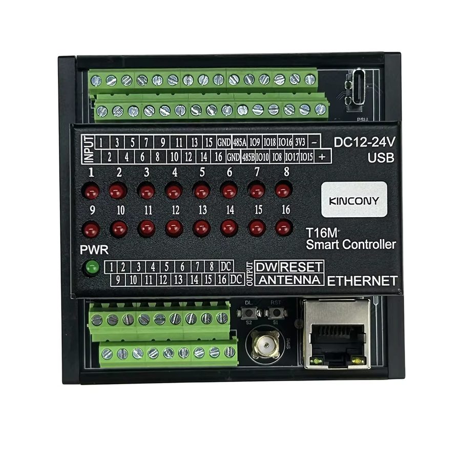 KinCony T16M ESP32 Tiny Ethernet WLAN-Controller in Schwarz für Home Assistant Esphome Tasmota MQTT RS485 Modbus KCS V3 - Bild 2
