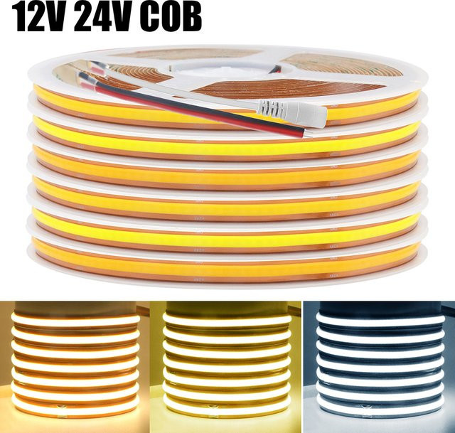 GAHADA COB LED-Streifen in Warmweiß, flexibles lineares Band mit 528 LEDs zur Heimdekoration - Bild 1
