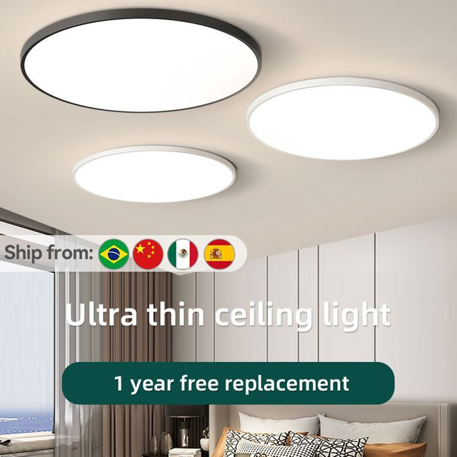 CANMEIJIA Ultradünne LED-Deckenleuchte Modern Rund Weiß mit Fernbedienung und CCT-Funktion für Wohnzimmer Schlafzimmer und Küche - Bild 1