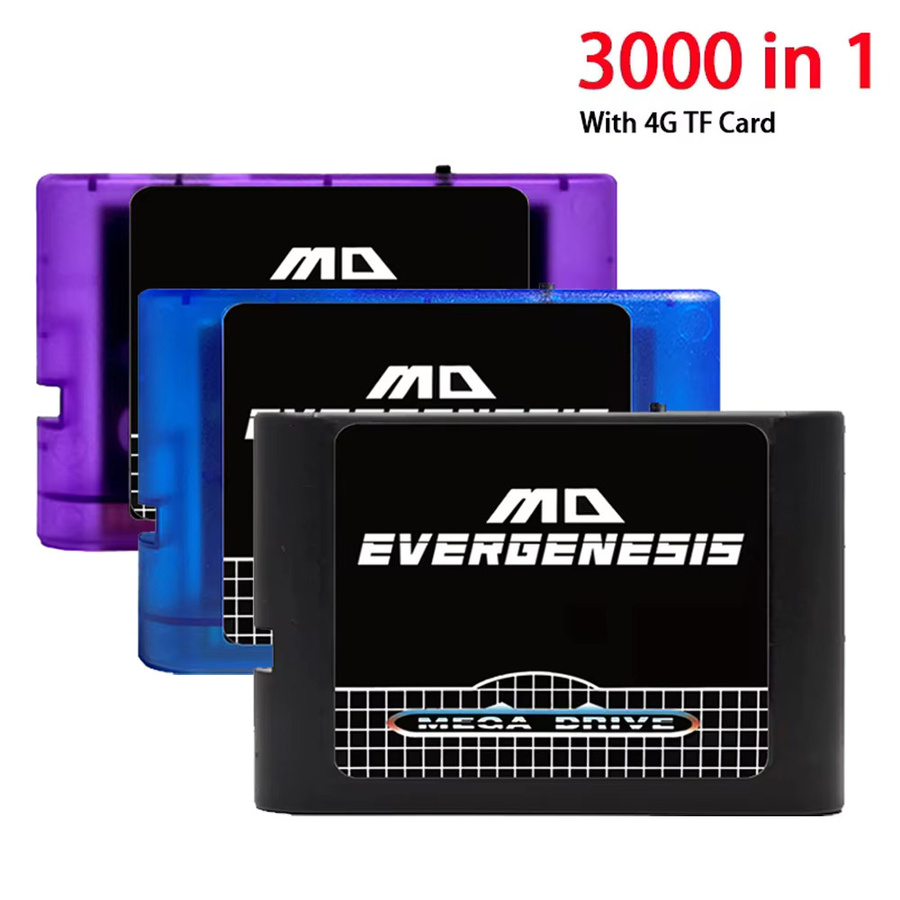 Bandai 3000-in-1 Spielkassette EDMD mit 4GB Mini-SD-Karte für Genesis Mega Drive MD-Spielkonsole in Schwarz - Bild 4