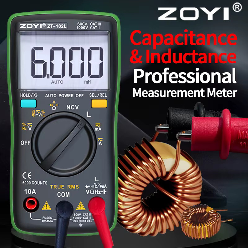 ZOYI 102L Hochpräzises LCR-Messgerät mit Anti-Burn-Schutz, Kondensator- und Diodentester - Bild 6