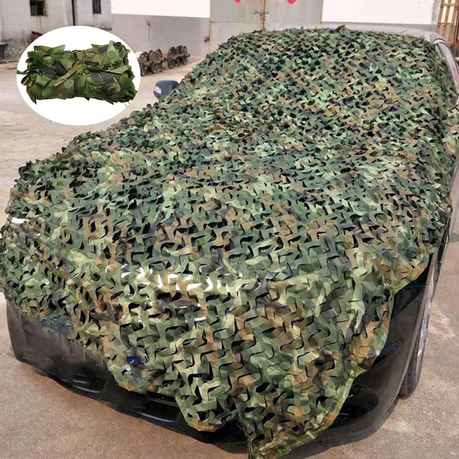 Camouflage Tarnnetz für Jagd und Outdoor als Dekoration und Sonnenschutz in Grün - Bild 4