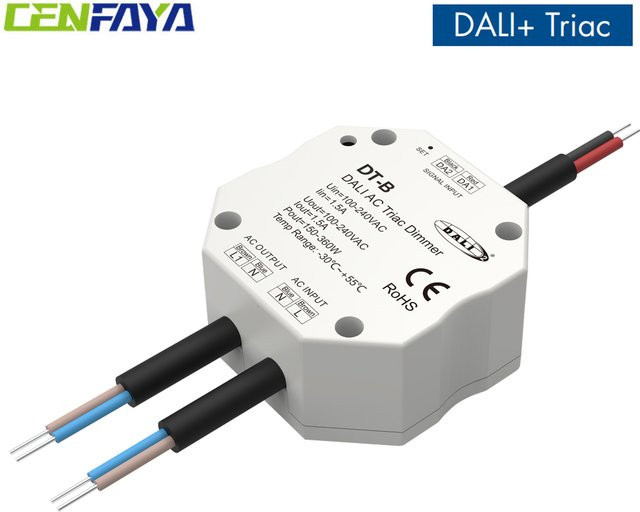 CENFAYA DALI AC Triac Dimmer Licht Controller DALI-2 DT4 mit Druckschalter für einfarbige dimmbare LED Lampen in Weiß - Bild 1