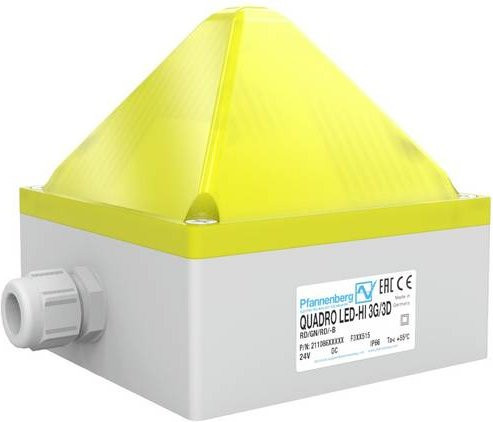 Pfannenberg LED-Leuchte QUADRO in Gelb aus Kunststoff - Bild 1