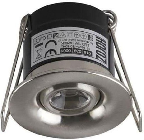 Verstellbarer Mini-LED-Rundstrahler in Chrom/Silber mit 1 W Leistung - Bild 1