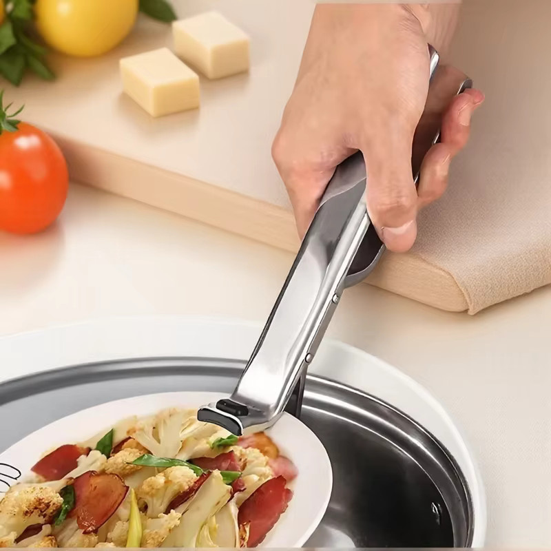 STONEGO Schüsselclip aus Edelstahl in Silber, verbrühungssicherer und hitzebeständiger Schüsselentferner für heiße Platten und Instant Pot - Bild 2