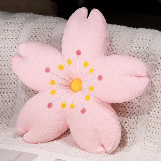 Yiran toy Rosa Sakura Plüschkissen, Plüschtier, 45x45cm - Bild 1