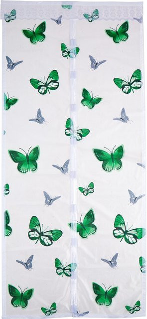 Magnet-Vorhang Schmetterling von viva domo in Nature mit floralem Design in Grün und Weiß - Bild 1