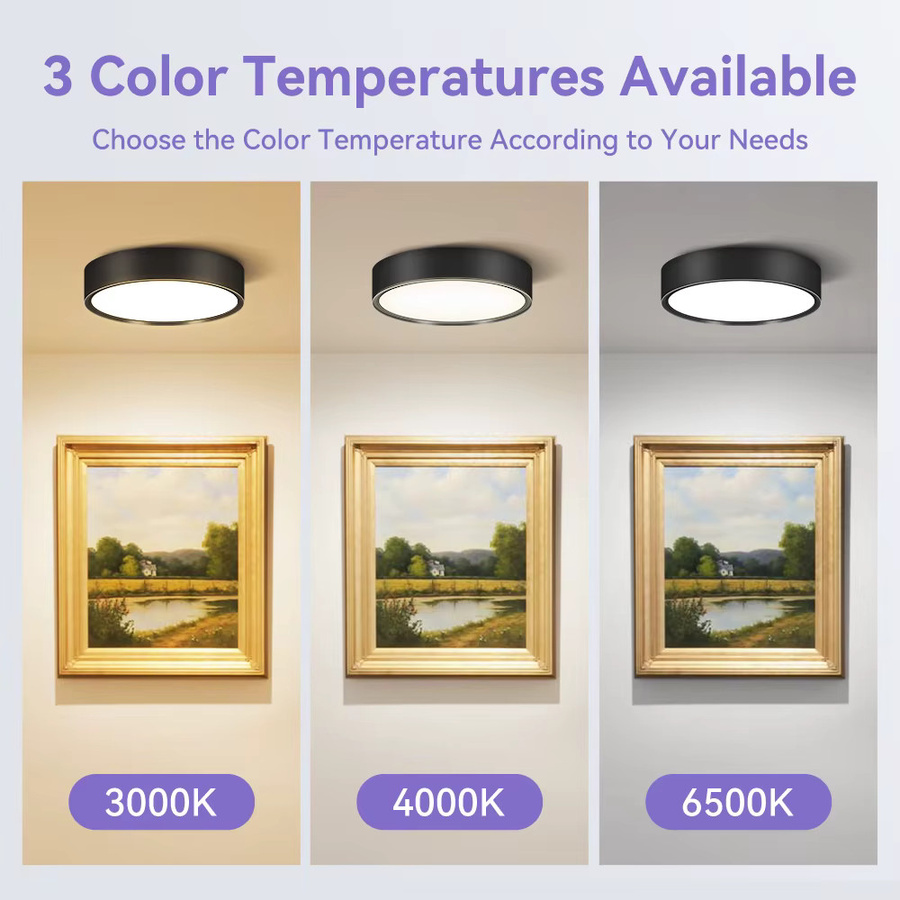 CANMEIJIA LED-Deckenleuchte mit integriertem LED-Downlight für Innenräume in 3 Farben - Bild 2
