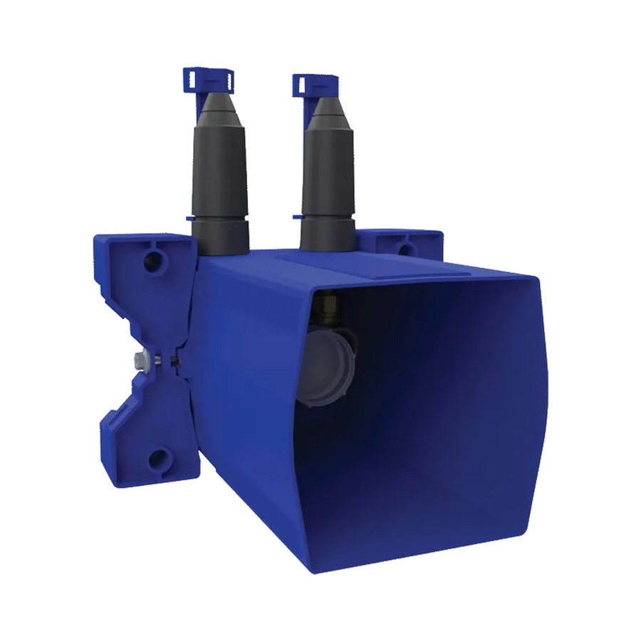 Delabie wasserdichter Unterputzkörper für sequentielle Brausearmatur Teil 1/2 mit Filter und Rückschlagventil in Blau - Bild 2