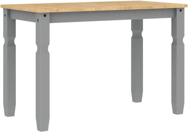 vidaXL Esstisch Corona aus Massivholz Kiefer in Grau, B/T/H: 112 x 60 x 75 cm - Bild 1