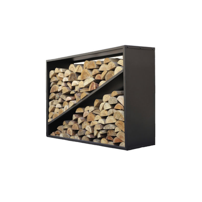 Westmann Stahl Kaminholzregal Holzlager schwarz B/H/T: 115 x 80 x 35 cm - Bild 7