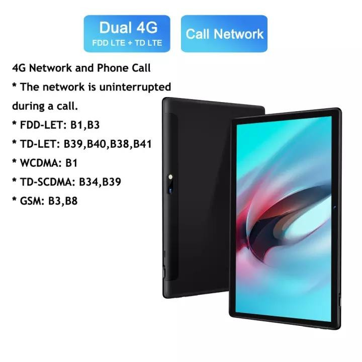 Tablet PC BDF mit 10,1 Zoll Display, Android 12, MediaTek Octa Core, 8GB RAM, 64GB Speicher, 4G LTE, GPS und Wi-Fi, Farbe: Silber, inklusive Schutzhülle - Bild 4