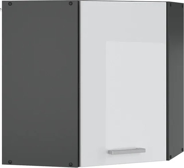 Vicco Eckhängeschrank R-Line Küchenschrank in Weiß Hochglanz und Anthrazit, Breite: 57 cm - Bild 2