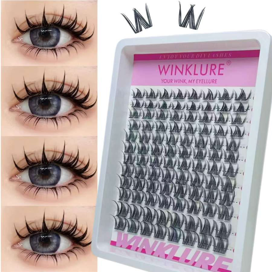 WINKLURE Wimpernbüschel, Wispy Cat-Eye Manga-Stil, Black, Unisex - Bild 2