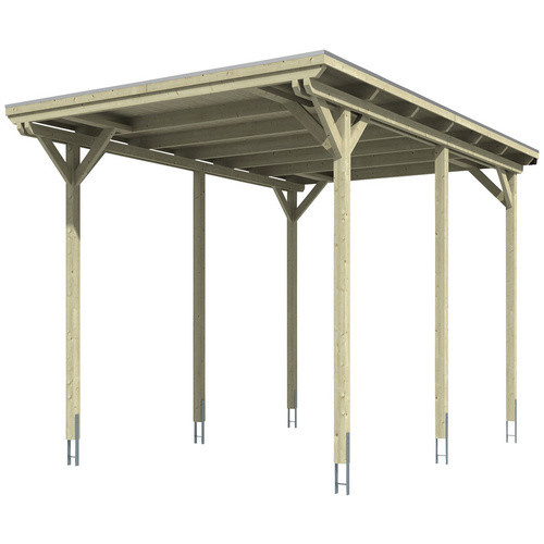 Skanholz Carport Emsland 1 in Nussbaum Braun B/T: 404 x 604 cm - Bild 3